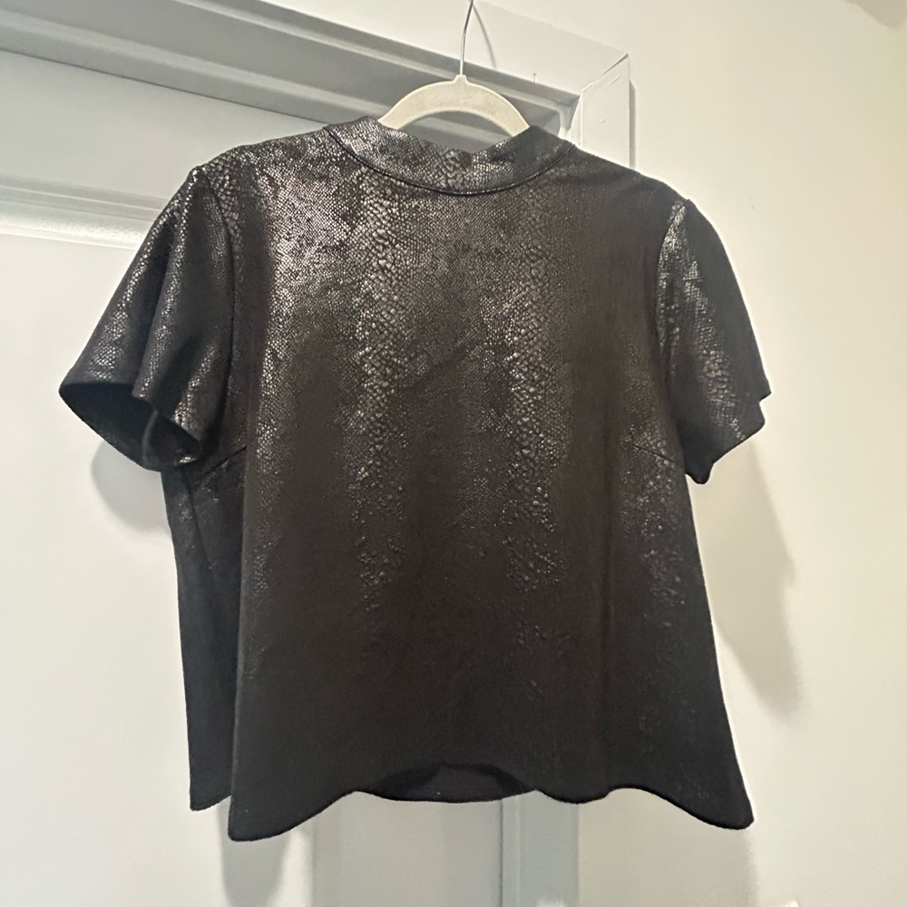 Black snakeskin top